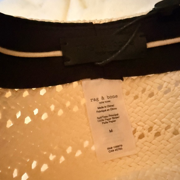 Rag & Bone Cream Straw Hat - Picture 7 of 8